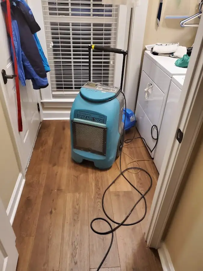 Commercial dehumidifier deployed for Flood Damage Cleanup in Alpine